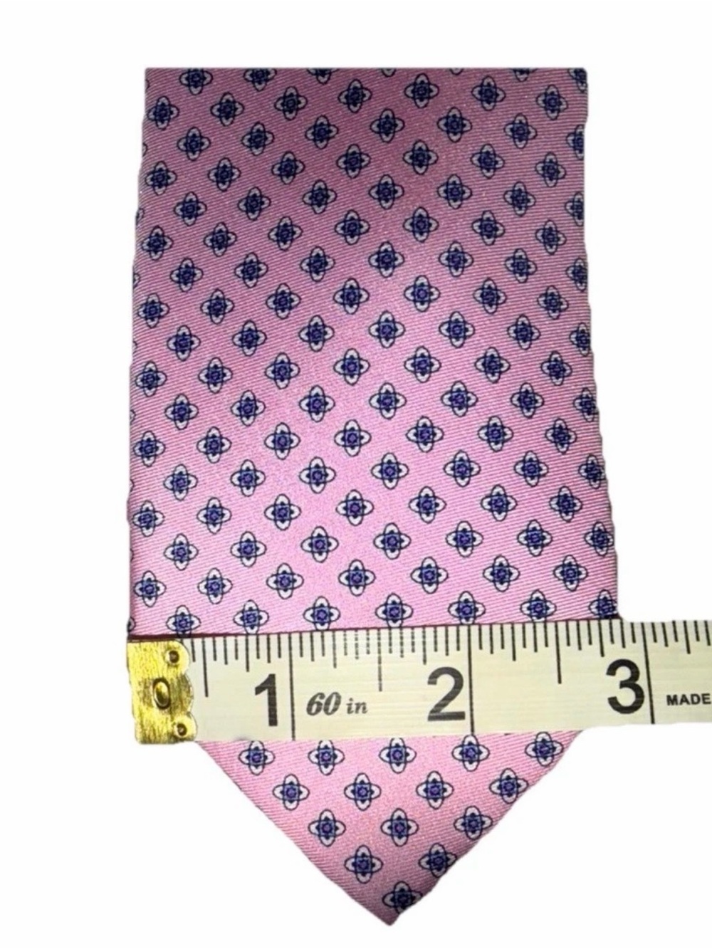 Brand New Men’s Lauren Ralph Lauren Pink Blue Geometric Tie - NWT - MSRP: $69.50 - Picture 6 of 6